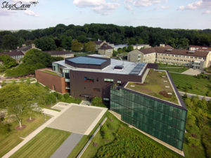 Skye Cam Productions Drone for hire Baltimore Maryland Goucher College Ath Library Aerial